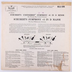 Schubert – Symphony No. 8 In B Minor And No. 3 In D Major – LP Hallmark HLG 506