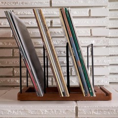 Decorative Vinyl Record Storage For Up to 75 Single Records – Sturdy LP Holde…