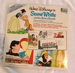 Disney Snow White & The Seven Dwarfs Read Along Book Record LP Storyteller VTG