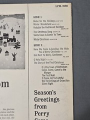 perry como record christmas seasons greetings LP RCA mono