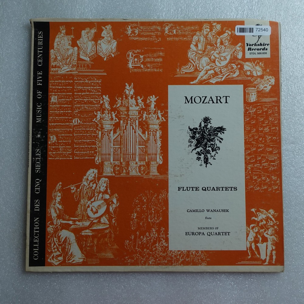 Wolfgang Amadeus Mozart Flute Quartets LP Vinyl Album Record Classical