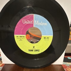 Trini Lopez Sinner Not A Saint 7″ 45RPM Rare Vinyl Single United Modern UM-106