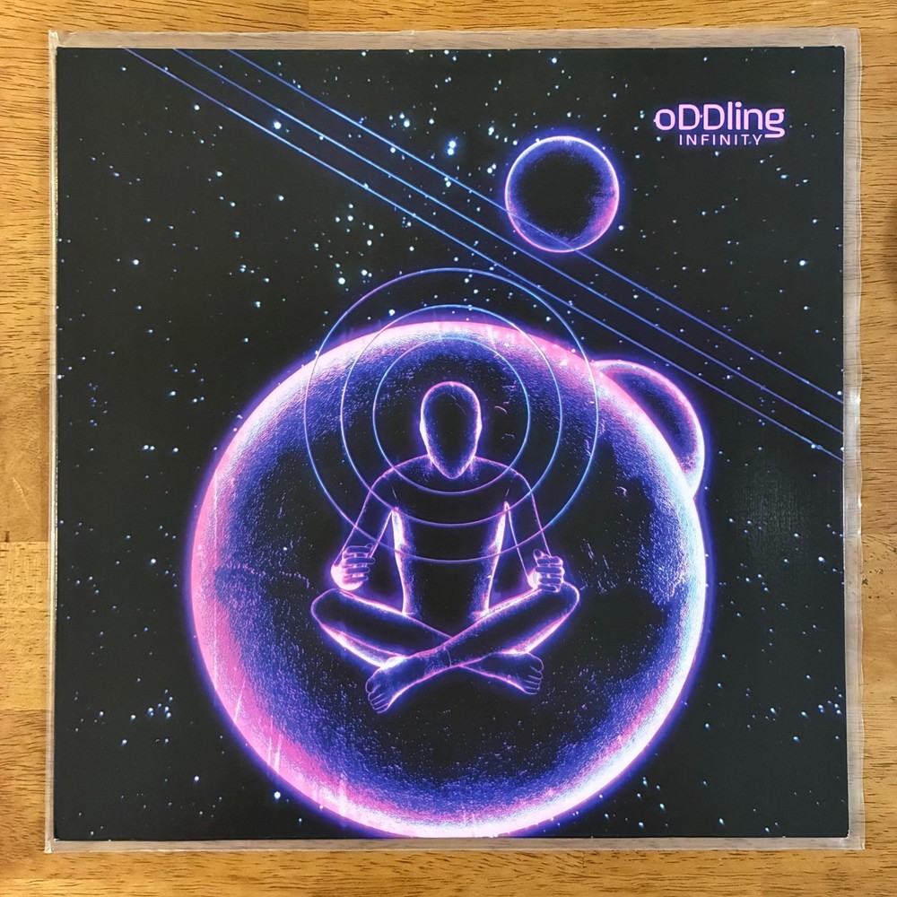 Infinity vinyl record by oDDling (2021, Stratford Ct.), clear w/ blue & red