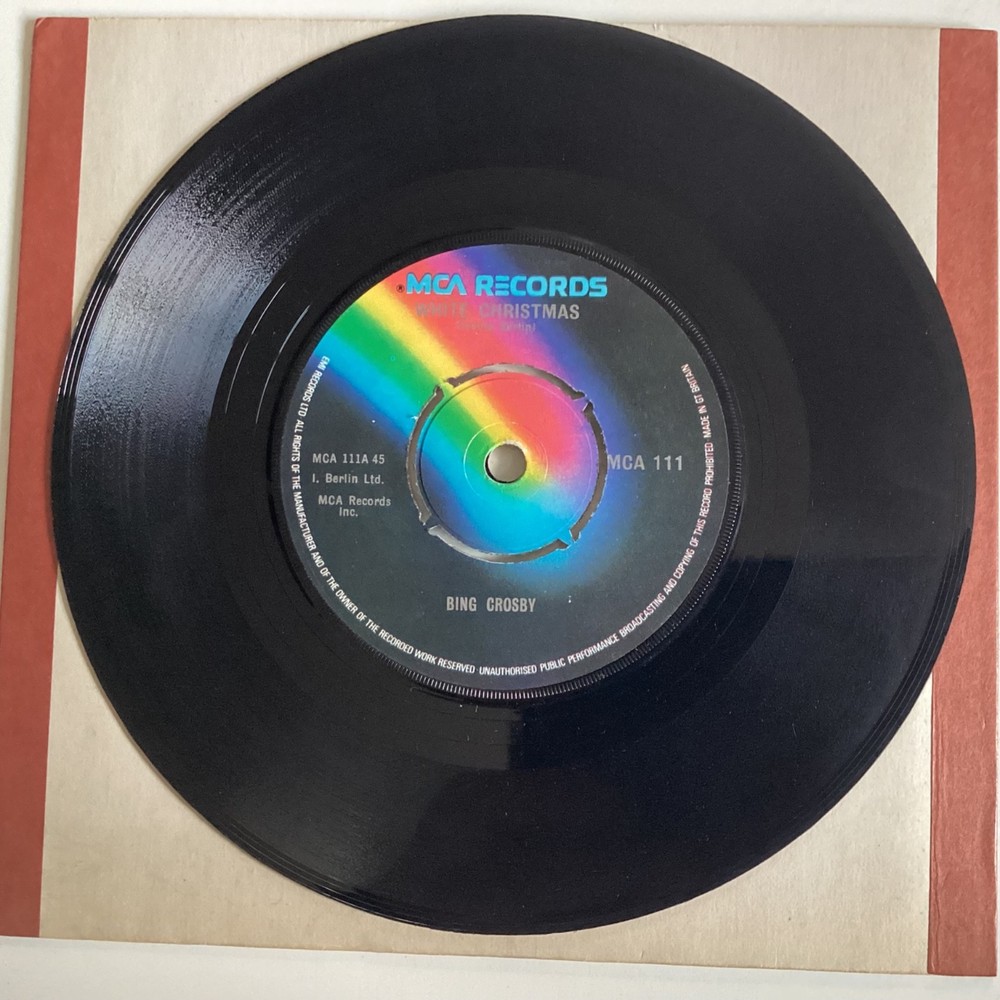 Bing Crosby white Christmas, God rest ye merry gentlemen 7” 45 VINYL SINGLE 2