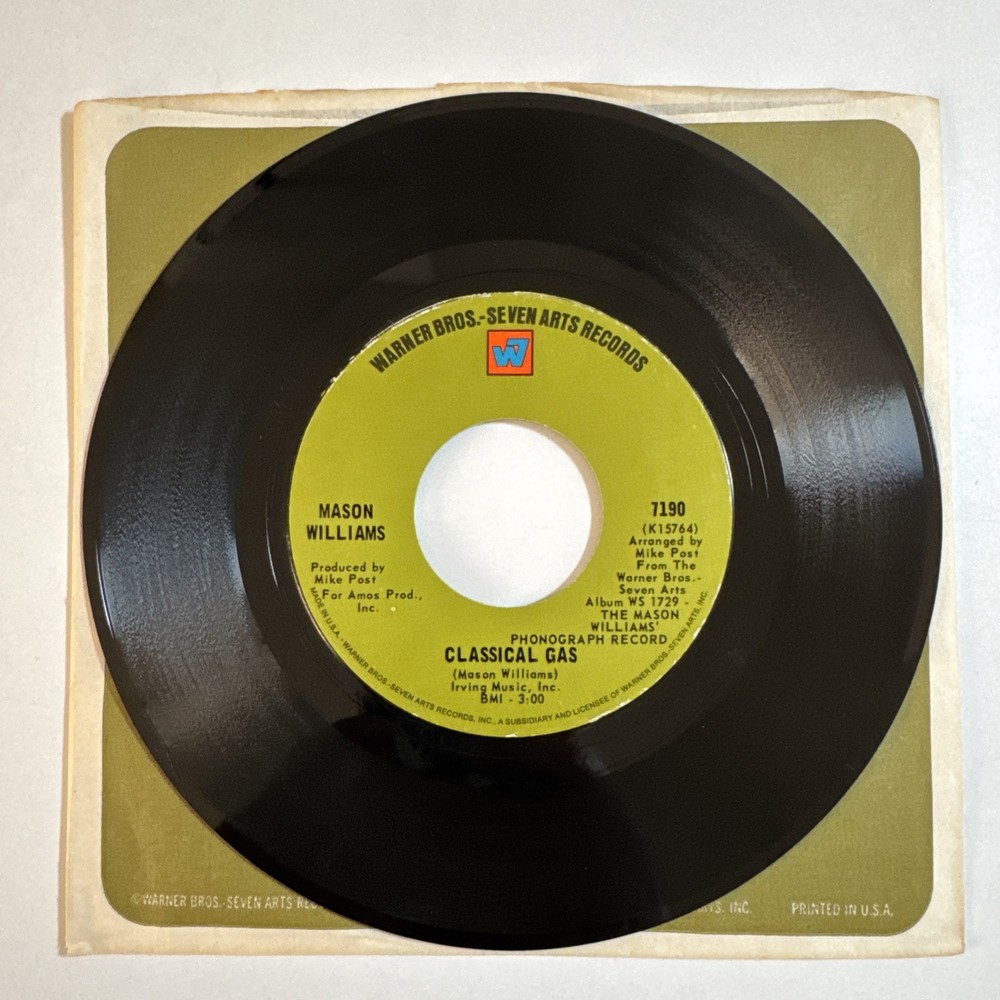 Mason Willilams Classical Gas / Long Time Blues 7″ 45rpm VG++