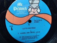 Lets Pretend Hansel & Gretel /The Bewitched House in the Forest vinyl LP record