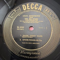louis armstrong And The All Stars 10” 33 1/3 RPM Album