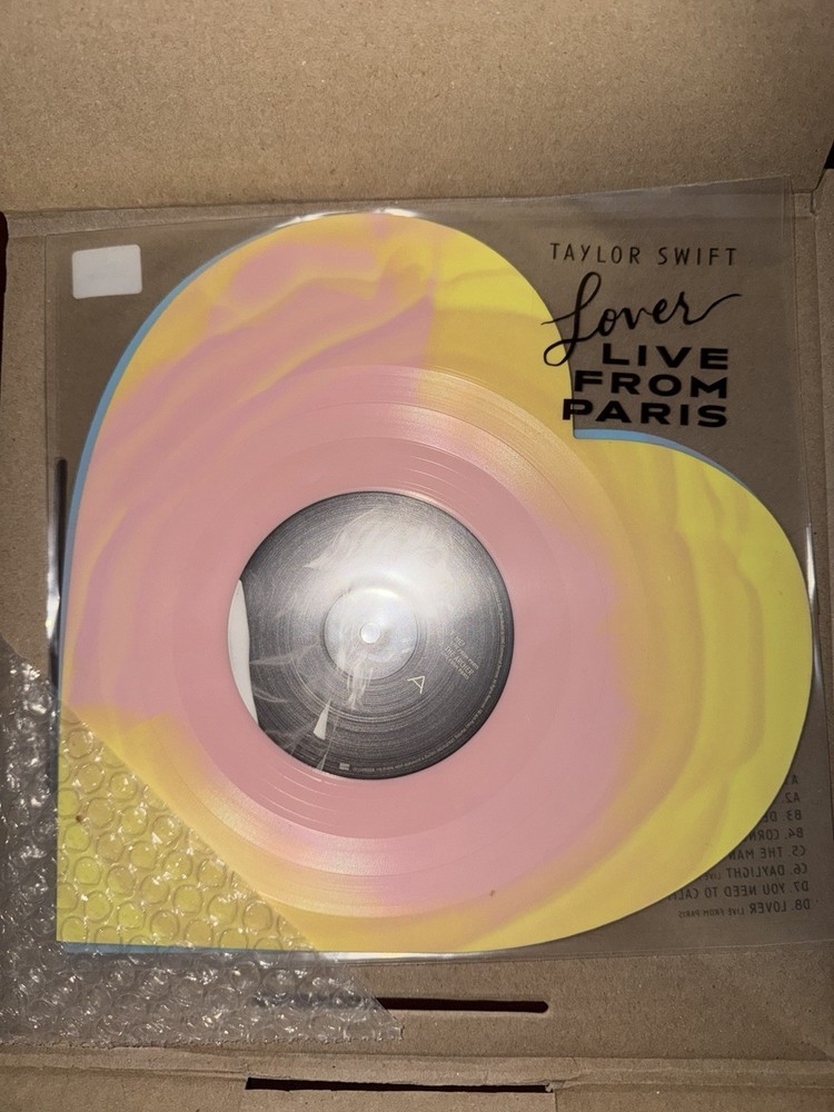 Taylor Swift ‘Lover’ Live From Paris Heart-Shaped 8” Vinyl Record