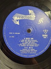 THE WHO – A Quick One – Rare original 1966 UK 10-track MONO vinyl LP – A1 / B2