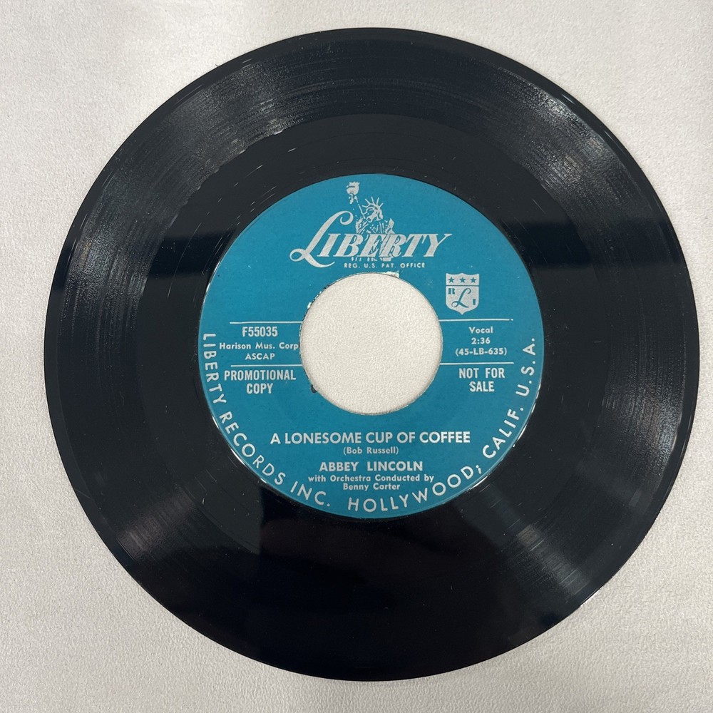 ABBEY LINCOLN: a lonesome cup of coffee / i didn’t say yes LIBERTY 7″ Single
