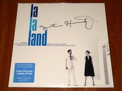 LA LA LAND OST JUSTIN HURWITZ *RARE* SIGNED LP BLUE VINYL & 7″ SINGLE PROMO !!