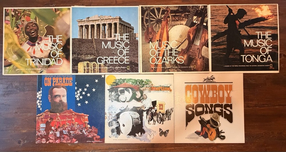 National Geographic Society LP Lot 7 Sounds Of The World Greece Tonga Trinidad