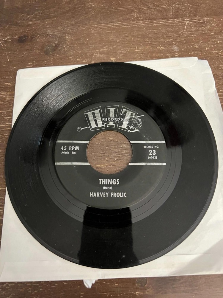 Vinyl 45 RPM Record Harvey Frolic – Things / Connie Lander – Heart In Hand