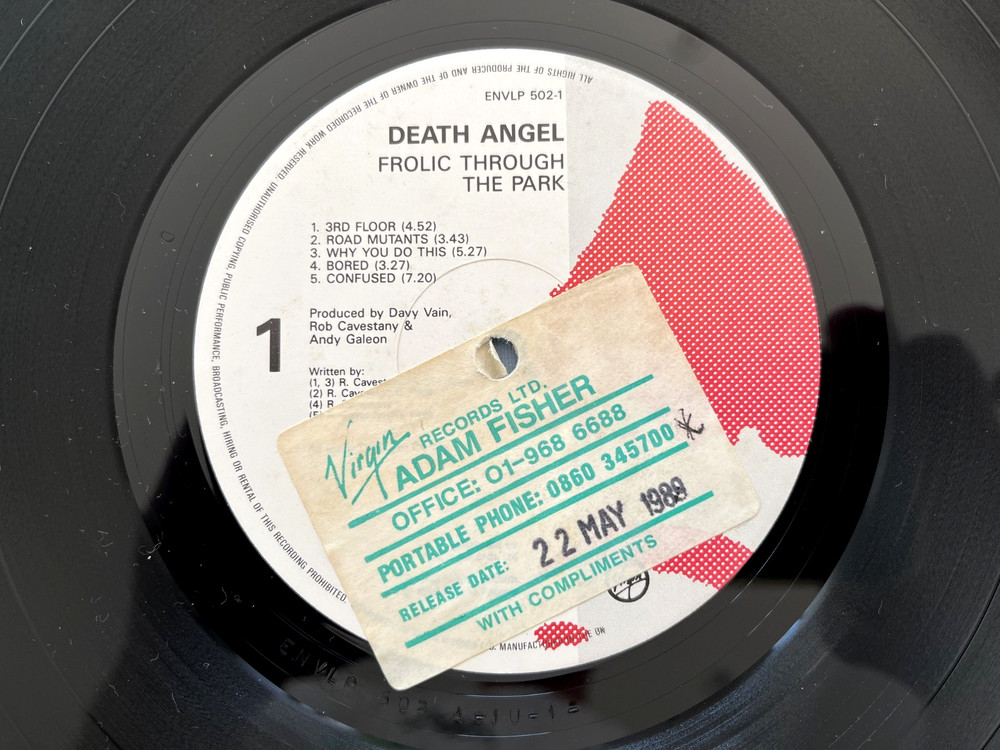 DEATH ANGEL FROLIC THROUGH THE PARK 1988 UK RADIO ADVANCE VINYL LP THRASH METAL