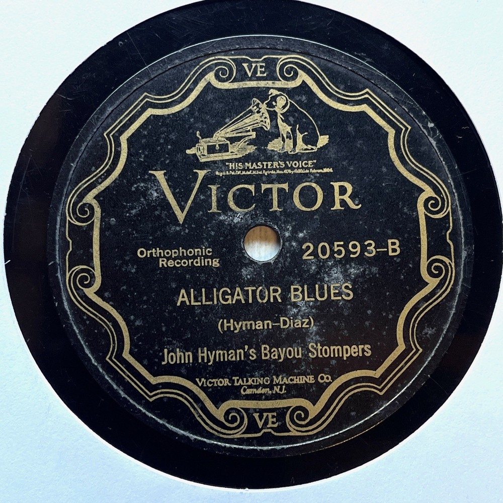 NEW ORLEANS JAZZ: JOHN HYMAN’S BAYOU STOMPERS – ‘ALLIGATOR BLUES’ VICTOR 78!