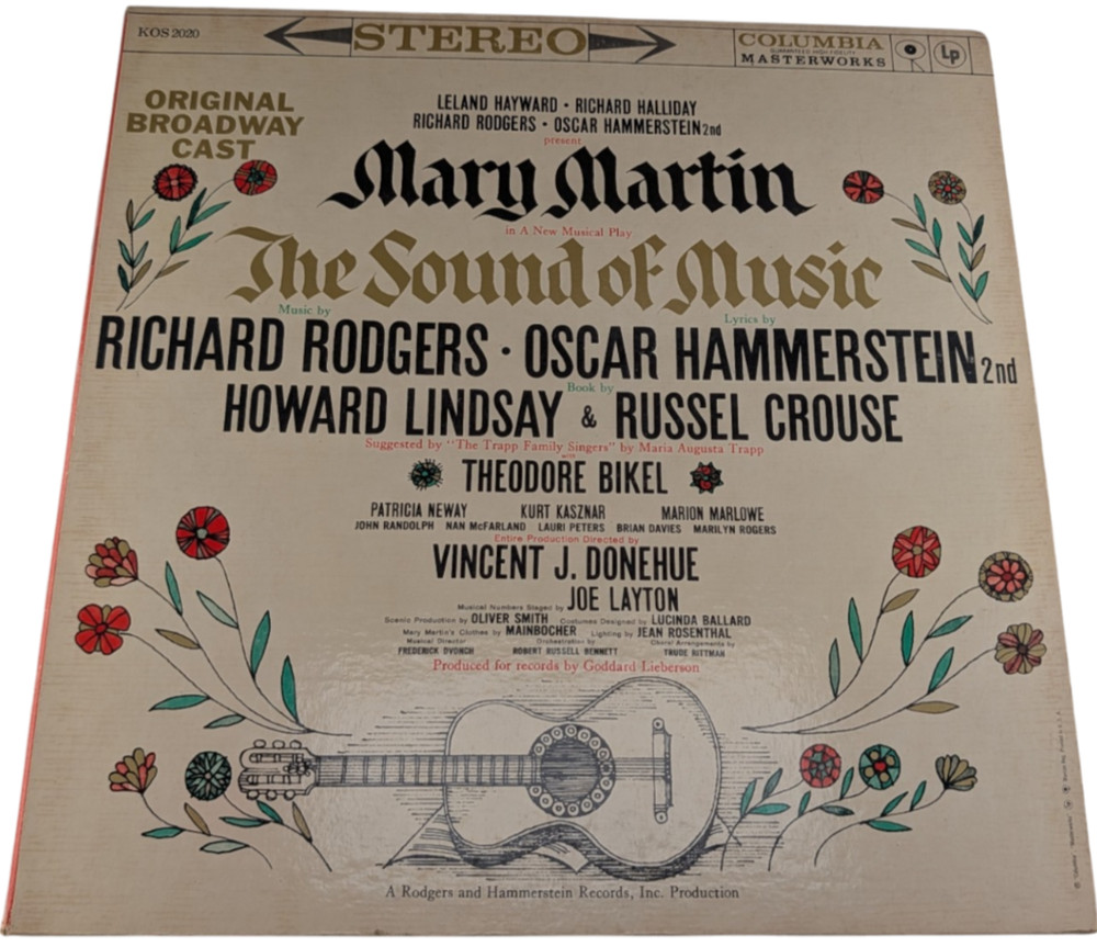 Mary Martin The Sound Of Music LP Original Broadway Cast KOS 2020 Stereo VG+/VG