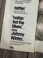 Johnny Winter Nothin But The Blues Album Promo Poster 12″x12″ Blue Sky Records