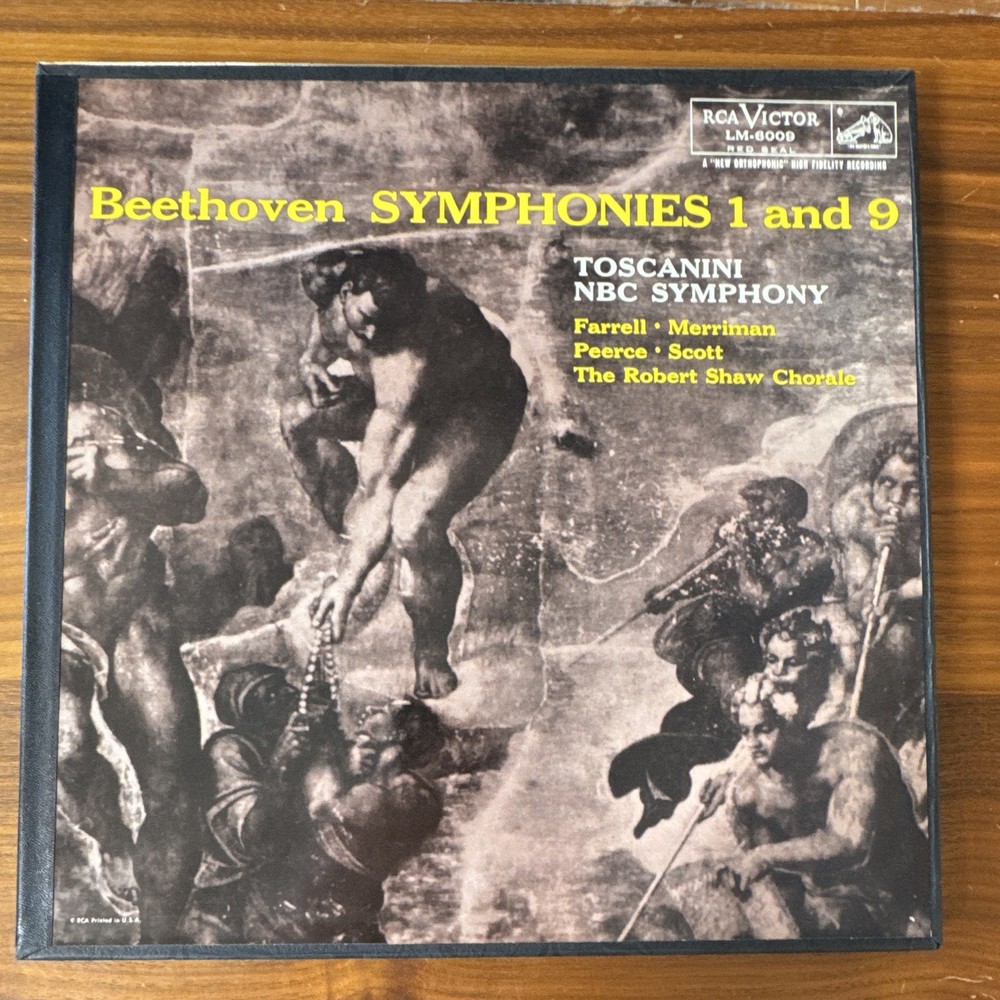 vinyl record: RCA Victor Beethoven Symphonies 1 & 9 Toscanini 33RPM LM-6009