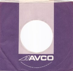 Mixed 2 Lot 70’S AVCO RECORDS LABEL 7″ 45 RPM Original Record Company Sleeves