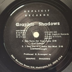 GRAPHIC SHADOWS/She Turns Her Eyes Away/Vinyl 1981 US 7″33-1/3 rpm EP single