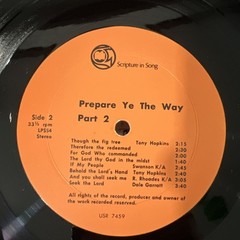 Prepare Ye The Way Part 2 Lp Xian Folk Gospel vg+