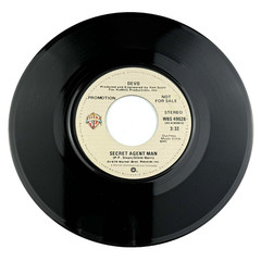 Devo Secret Agent Man DJ Copy Promo 45 RPM UK press 7″ Single record Mono Stereo