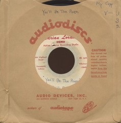 Rare Pop Song Poem Acetate 45 – Unknown Male Vocal – You’ll Be The Rage