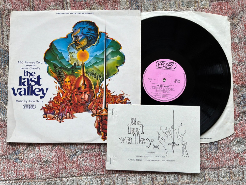 John Barry The Last Valley LP UK 1970 Probe orig soundtrack + rare booklet