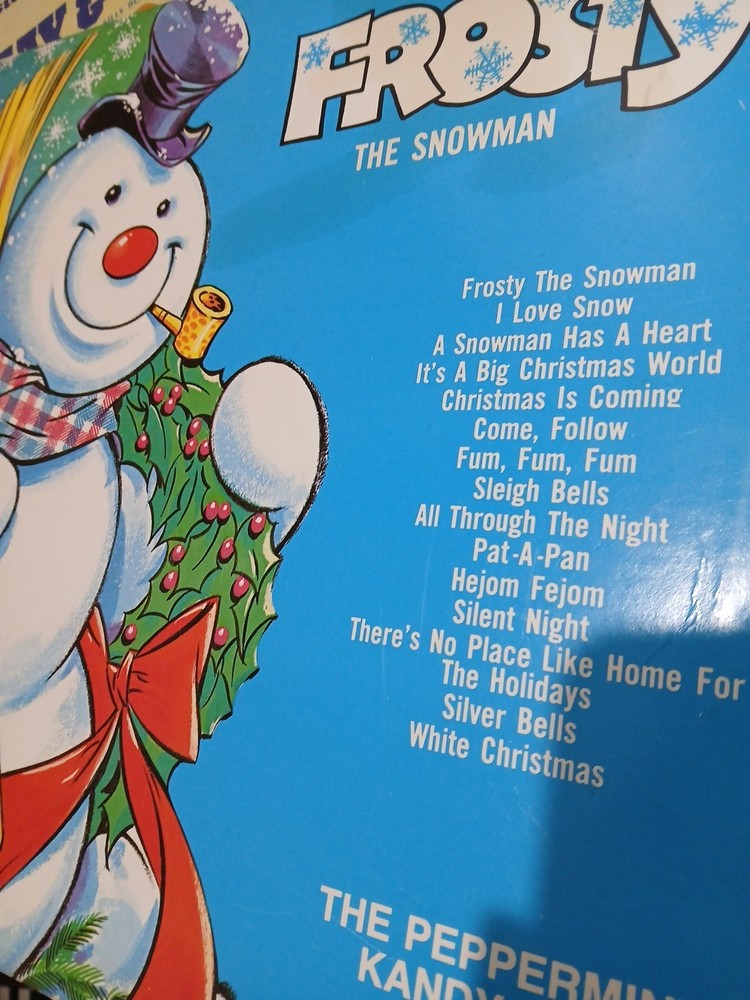 Frosty the Snowman Vinyl LP Peppermint Kandy Kids 8108 VINTAGE 1970 Christmas