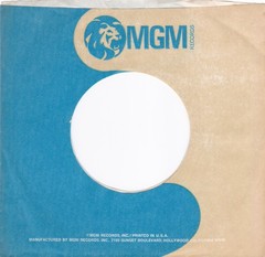 Mixed 3 Lot – MGM BLUE/TAN ROUND LION 7″ 45 RPM Original Record Company Sleeves