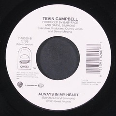 TEVIN CAMPBELL: always in my heart / edit QWEST 7″ Single 45 RPM