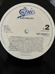 BAD ENGLISH – Self-titled debut album (1989) Vinyl LP Record. NEAR MINT