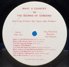 The Sounds Of Concord LP “What A Country” SPEBSQSA BX3
