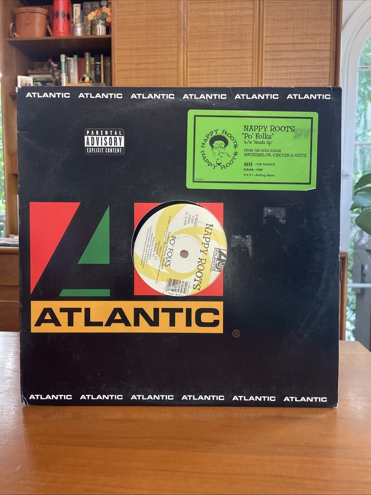 Nappy Roots Po’ Folks 12” Vinyl Single Atlantic 2000s Southern Hip Hop EX