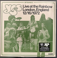 Yes Live at the Rainbow London, England 12/16/1972 Rhino R1727316 RSD2025 SEALED