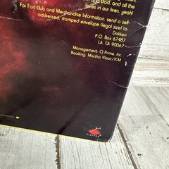 Vintage Dokken Under Lock And Key 12″ Black Vinyl LP 1985 Elektra Metal Rock