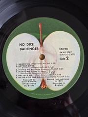 Badfinger – No Dice – 1970 Apple Winchester First Press -Bell Sound Z8, VG+/NM-