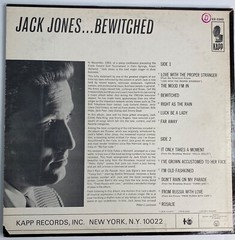 Jack Jones – Bewitched Vinyl LP (1963 Kapp Records KS-3365)