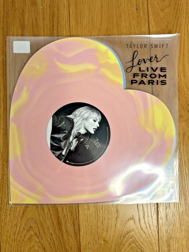 Taylor Swift Lover (Live From Paris) Heart Shaped Vinyl – NEW SEALED