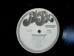 EDGAR WINTER GROUP With Rick Derringer WHITE LABEL PROMO 1975 BLUE SKY PZ 33798