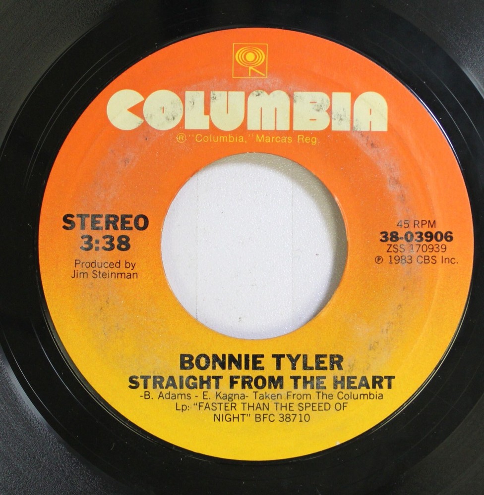 80’S 45 Bonnie Tyler – Straight From The Heart / Total Eclipse Of The Heart On C
