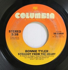 80’S 45 Bonnie Tyler – Straight From The Heart / Total Eclipse Of The Heart On C