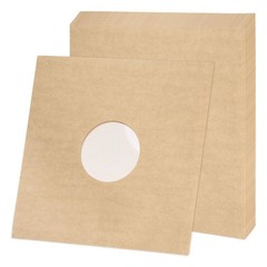 12″x12″ 10 Pcs 110GSM Vinyl Record Inner Paper Sleeves with Poly Lined (Brown)