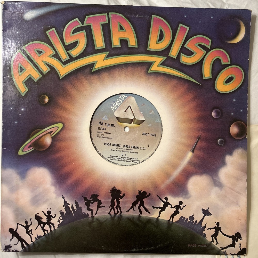 GQ – Disco Nights-(Rock Freak) – UK 12″ EX+ Vinyl 1979 Arista Single