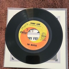 The Beatles 7″ 45 RPM Black Vinyl Single Capitol 5810 Paper Sleeve Strawberry