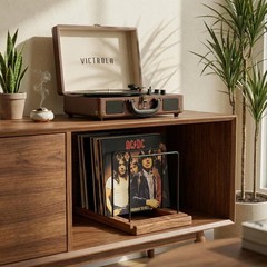Decorative Vinyl Record Storage For Up to 75 Single Records – Sturdy LP Holde…