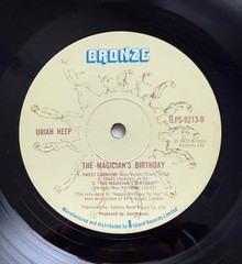 Uriah Heep “The Magician’s Birthday”1972 LP Vinyl-Super Rare 1st. UK Press-A1/B1