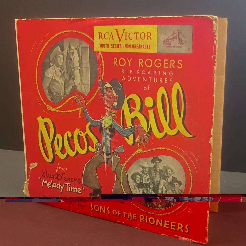 RCA Victor Youth Series Non-Breakable Roy Rogers Pecos Bill Record Sleeve