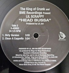 Lil’ Scrappy Head Bussa 12″ Vinyl Single 2003 Warner Brothers Records Pre-Owned