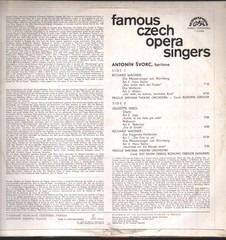 1120706 Antonin Svorc Famous Czech Opera Singers LP vinyl Czech Republic